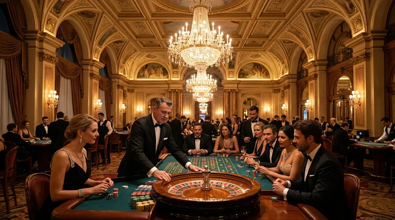 Classic European Roulette Gaming Table
